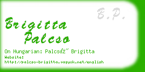 brigitta palcso business card